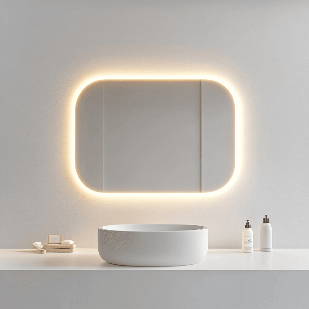 Badspiegel mit LED